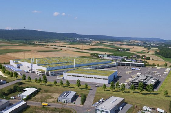 Layher Duitsland nieuwe fabriekshal