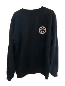 Sweater zwart met rozet