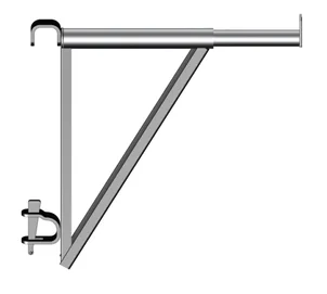 Console uitschuifbaar 0.40/0.60 m met 2 haken