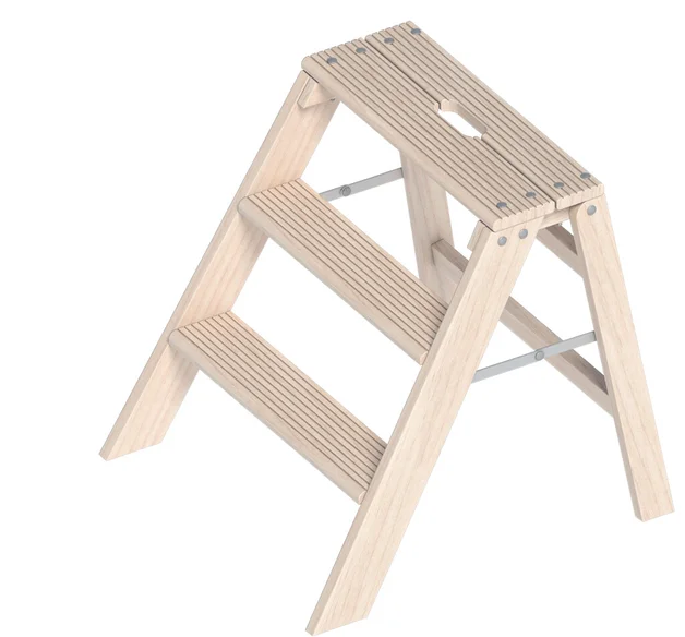 Opstapje 0,65m 3 Treden Hout - 1761eb2e-ce19-43b3-838c-73760488cbb5