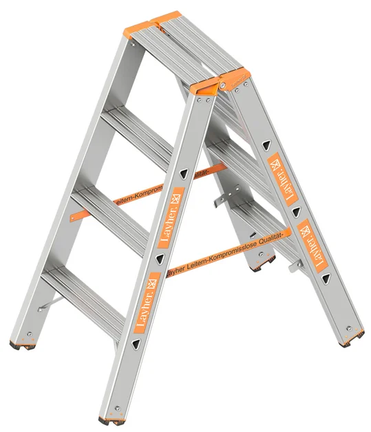 Dubbele Trap 1,00m 2x4 treden Aluminium TOPIC 1043 - 49ca33dd-b49f-4f21-9532-cb5f17ba33d8