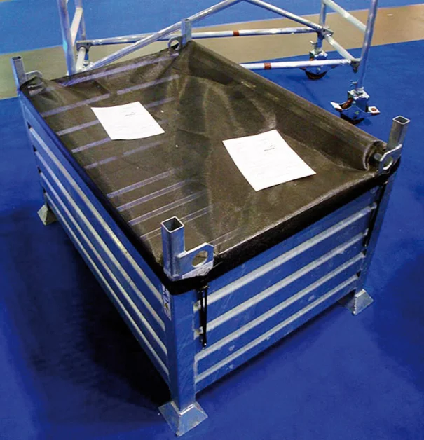 Afdeknet voor stapelbak of gaaspallet kunststof 1.25x0.85x0.60 m - 50cb766a-b81a-441a-be44-b416e9d704d7