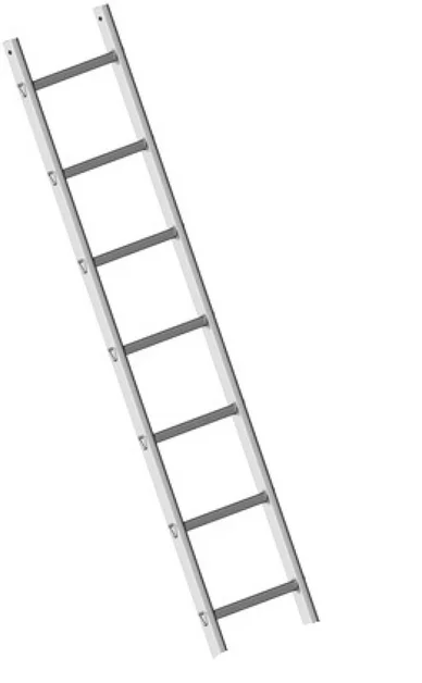 Steigerladder aluminium 2.00 m zonder Pen - 559a4817-3210-4fb6-84ca-7ff20a1fb373