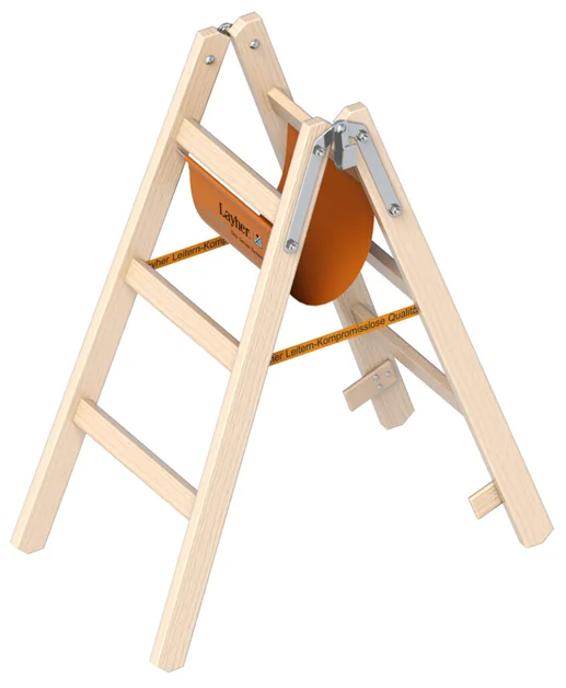Dubbele Ladder 0,95m 2X3 Sporten Hout - 78cfb1fc-d846-48ce-8d9e-adc46eadb024