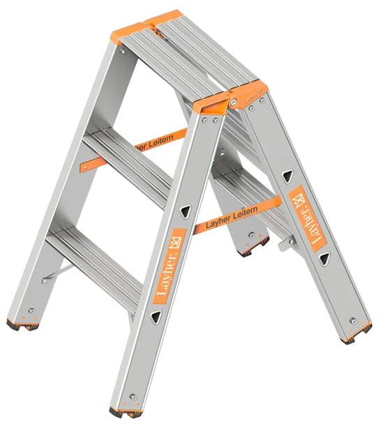 Dubbele Trap 0,75m 2x3 treden Aluminium TOPIC 1043 - b30ebabd-709c-42d0-8436-0160584c3305