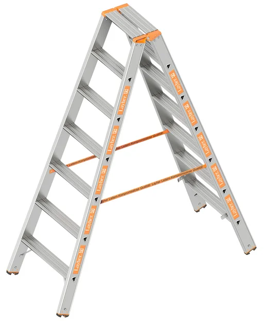 Dubbele Trap 1,75m 2x7 treden Aluminium TOPIC 1043 - f9898e07-11bb-4a5c-8ee1-c842a9b75cd2