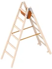 Dubbele Ladder 1,80m 2X6 Sporten Hout - 8a53b37e-4649-423b-afd1-a38b1574a188
