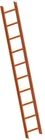 Dakladder 2,80m 10 Sporten Aluminium RAL 8004  - c68f1b9c-6187-4329-8e23-520540b34696