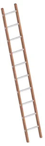 Enkele  Houten Bouwladder 10 Sporten – 2,95 Meter