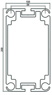 Ligne de la voile en aluminium (type D)