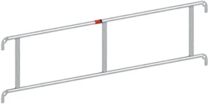 Dubbele leuning staal 2.07 m