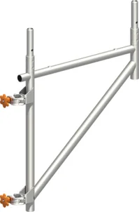 Console aluminium avec 2 colliers 0.75 m
