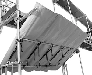 Bâche temporaire avec console