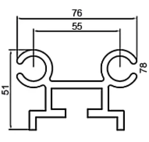 Aluminium zeilregel type B