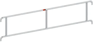 Dubbele leuning staal 2.57 m