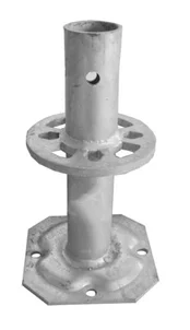 Voetplaat met rozet t.b.v. ondersteuningen Ø48.3 mm 0.15x0.15 m