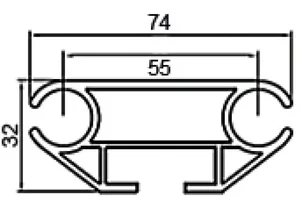 Aluminium zeilregel type A