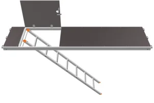 U-vlonder luik verschoven + ladder