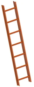 Aluminium dakladder (Ral 8004)