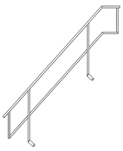 Binnenleuning 2.57x2.00 m