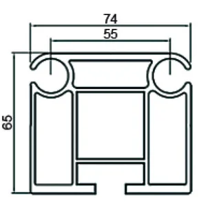Ligne de la voile en aluminium (type C)