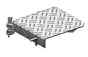 Console plancher d'angle, acier appl.-tube