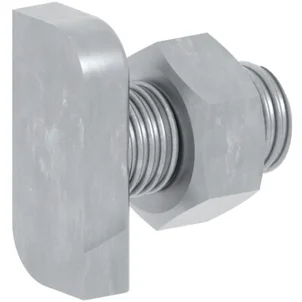 Bouton tête marteau avec écrou de blocage M 12 x 25 mm