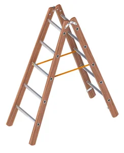 Dubbele bouwladder aluminium sporten
