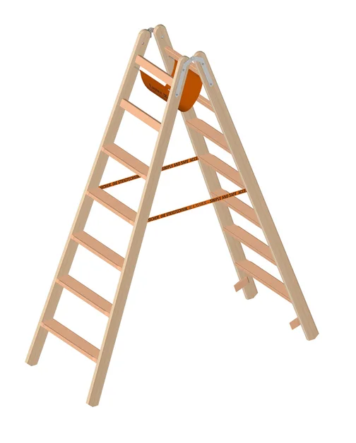 Dubbele Trap 1,90m 2x7 Treden Hout - 2f2fe538-266b-4ad8-90b5-a8cb17462fda