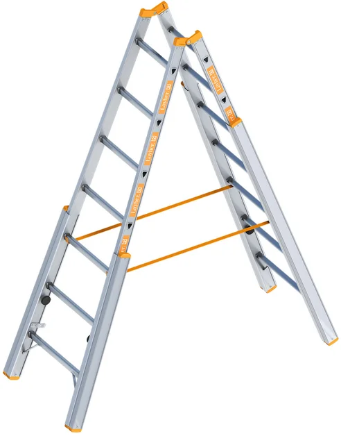Dubbele Ladder Telescoop 2,10m 2X7 Sporten Aluminium TOPIC 1061 - 36030e11-6605-4b1b-bfc2-9f32ddcef6a4