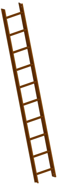Dakladder 2,80m 10 Sporten Aluminium RAL 8011 - 673d2735-2f31-4eaa-b423-de2eb14689d4