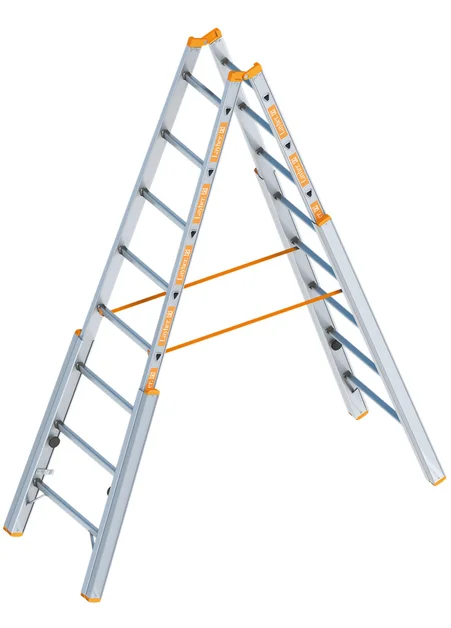 Dubbele Ladder Telescoop 2,40m 2X8 Sporten Aluminium TOPIC 1061 - 73cc44fc-cbc0-4a96-9bbf-a3dbce45db58