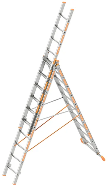 Reformladder 6,45m 3X10 Sporten Aluminium TOPIC 1040 - b5e168de-55ed-4198-9992-4d8e11f4118b