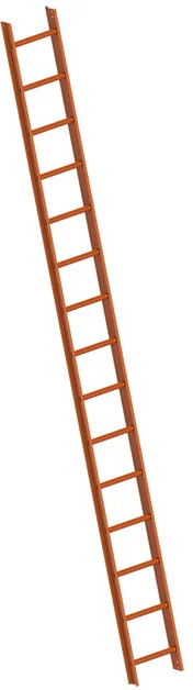 Dakladder 4,20m 15 Sporten Aluminium RAL 8004  - d9be3302-7573-421b-8b7f-9bdecaa1b69a