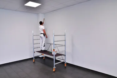 binnen schilderen steiger trapgat ladder trap