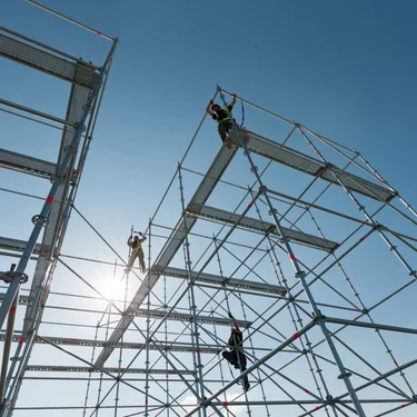 Layher steiger opgebouwd