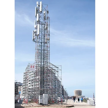 zendmast met layher allround steigersysteem