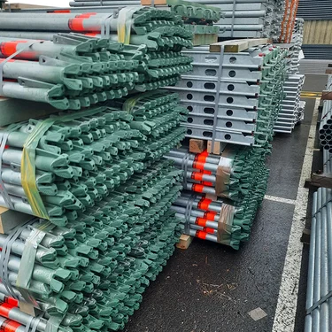 Merken van steigermateriaal groen